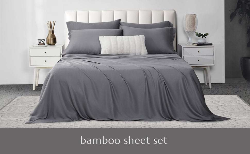 Bamboo Bed Sheets Sets 100% Organic Pure Bamboo Fabric