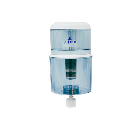 Water Cooler Replacement Bottle Fits Most Water Dispensers and Coolers + 8 Stage Water Filter Cartridge & Maifan Stone
