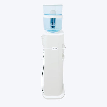 Aimex Free Standing Hot and Cold Water Cooler Black & White Colour with Bottle and Filter