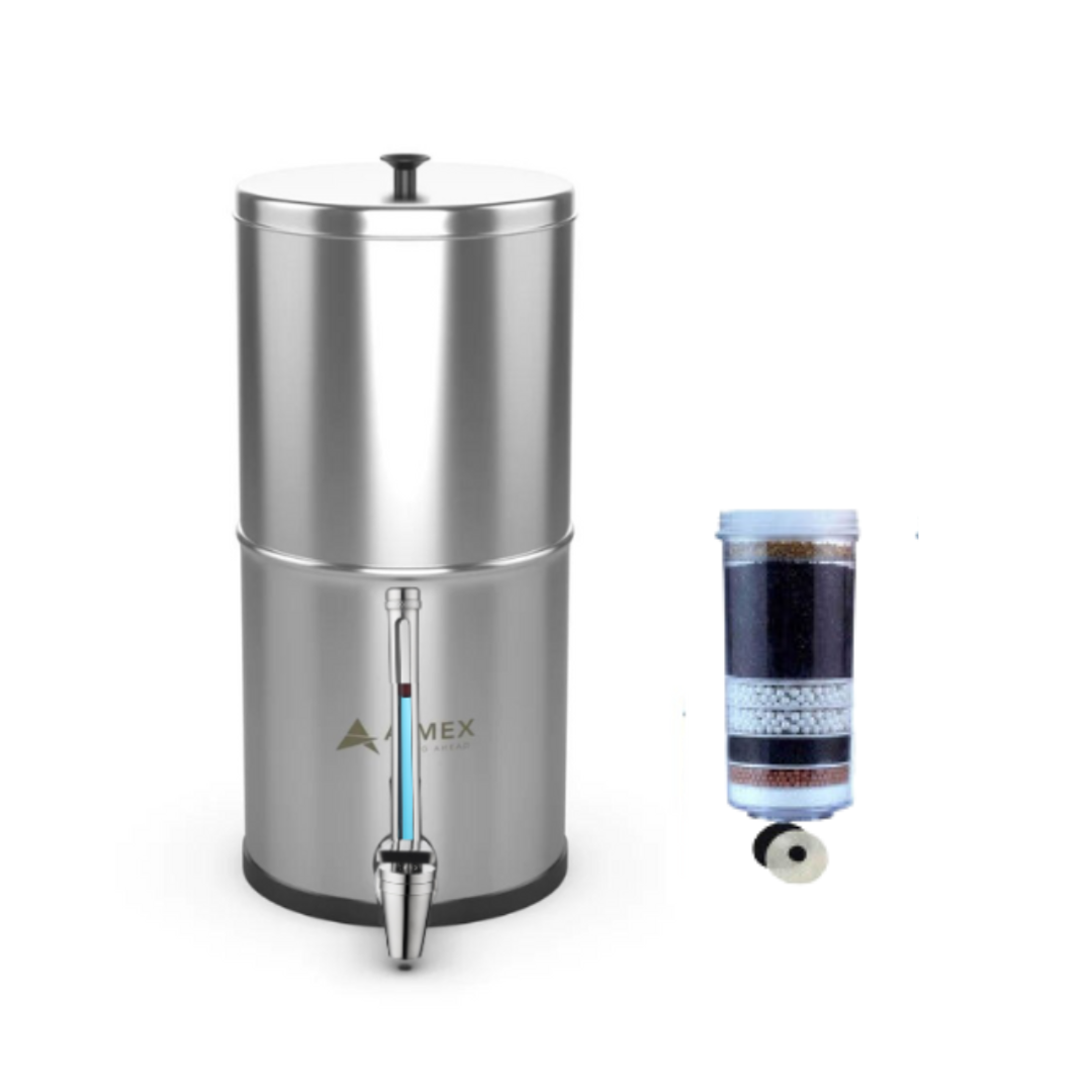 Water Dispenser Stainless Steel Water Purifier Steel Tap with 8 Stage Fluoride Filter