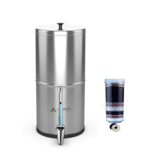 Water Dispenser Stainless Steel Water Purifier Steel Tap with 8 Stage Filter