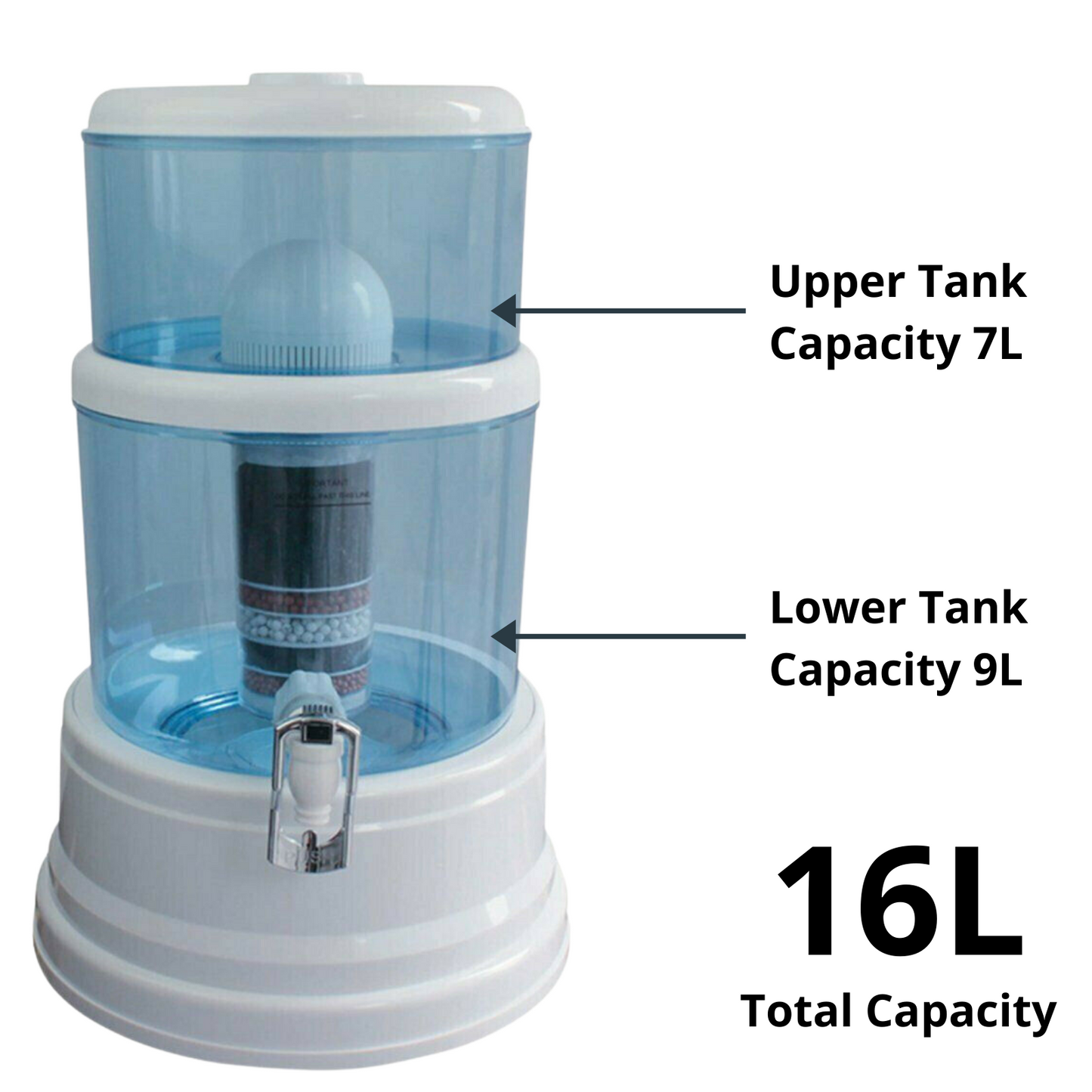 16L Water Dispenser Benchtop Purifier With 5 Filters