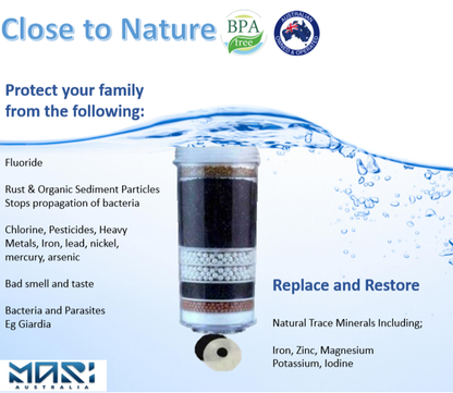 8 Stage Water Filter with Fluoride Reduction Control BPA Free - Mari Australia